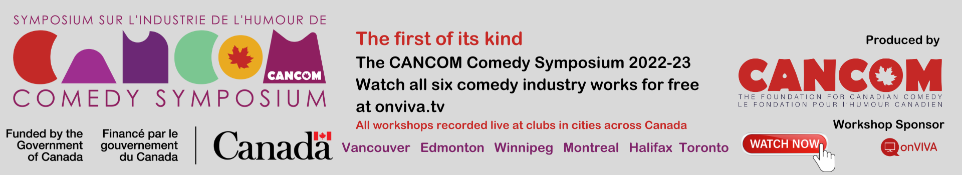 CANCOM Comedy Symposium 2022-23 Banner 350 Link